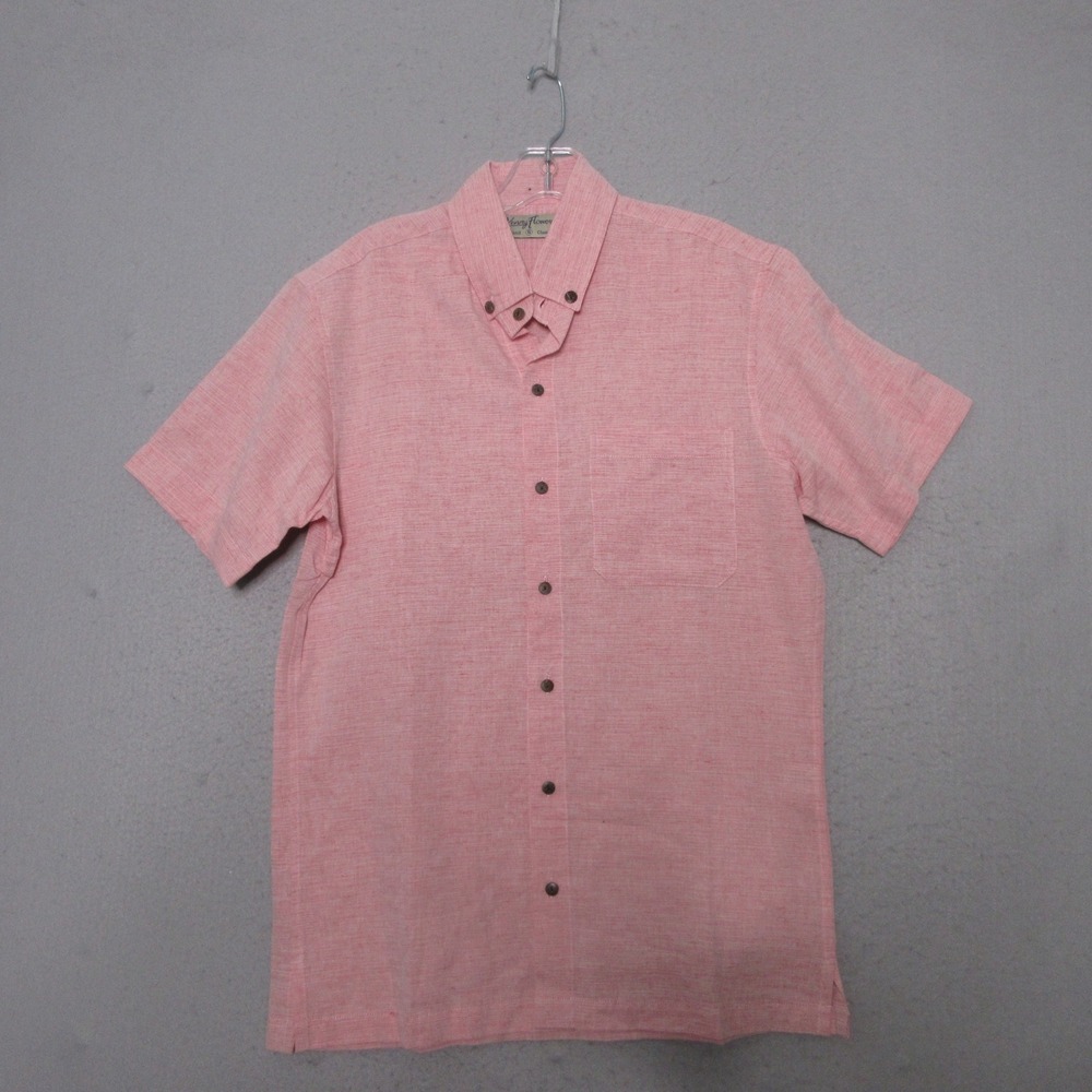 Kenny Flowers Shirt S Pink Island Classics 100% Linen Beach‎ Resort Breathable